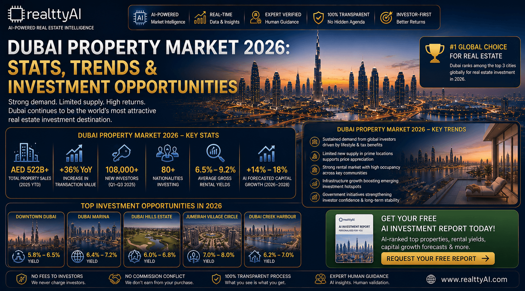 Dubai Property Market 2026: Stats, Trends & Investment Opportunities