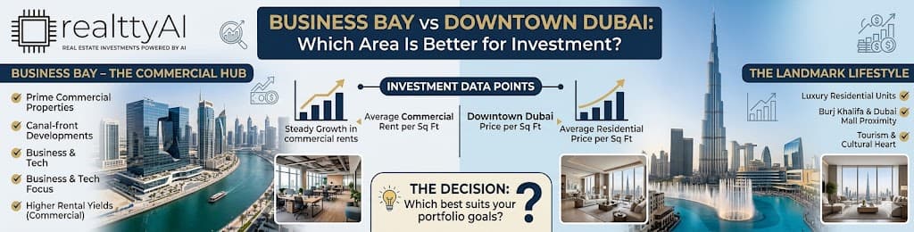 Business Bay vs Downtown Dubai: Which Area Is Better for Investment?