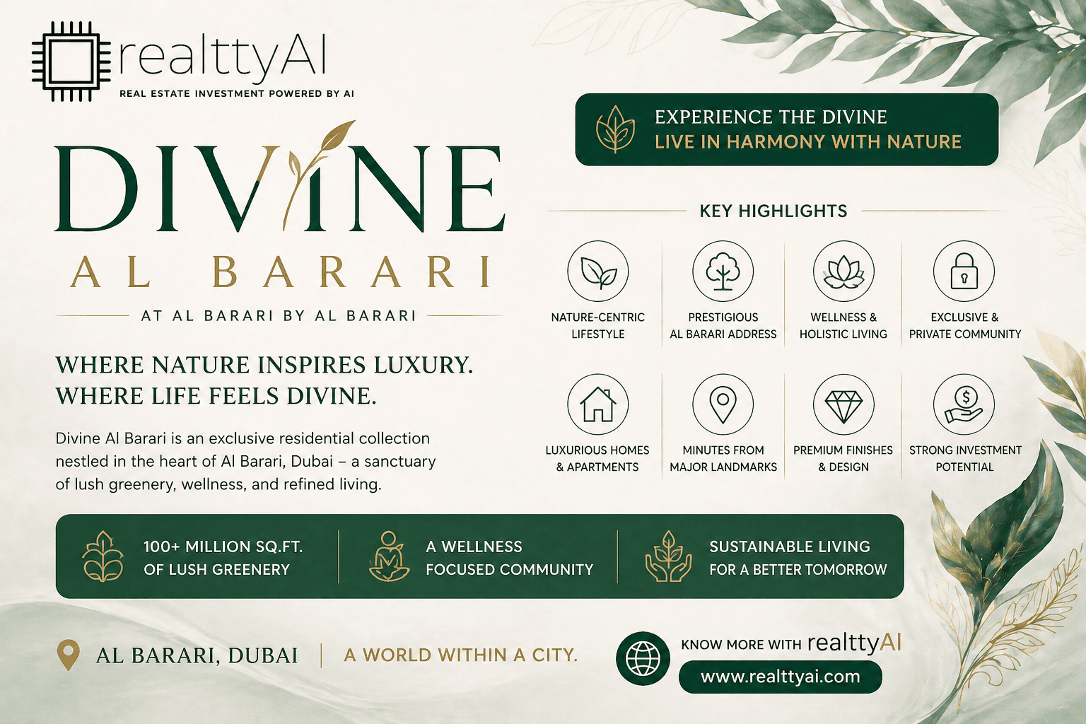 Divine Al Barari at Al Barari By Al Barari Developers